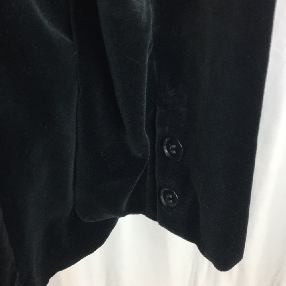 Vintage EmilyM tuxedo black velvet and satin jacket - Picture 5 of 8
